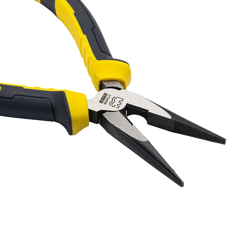 Great Wall Industrial-Grade German-Style Bi-Color Handle Long Nose Pliers，Labor-Saving