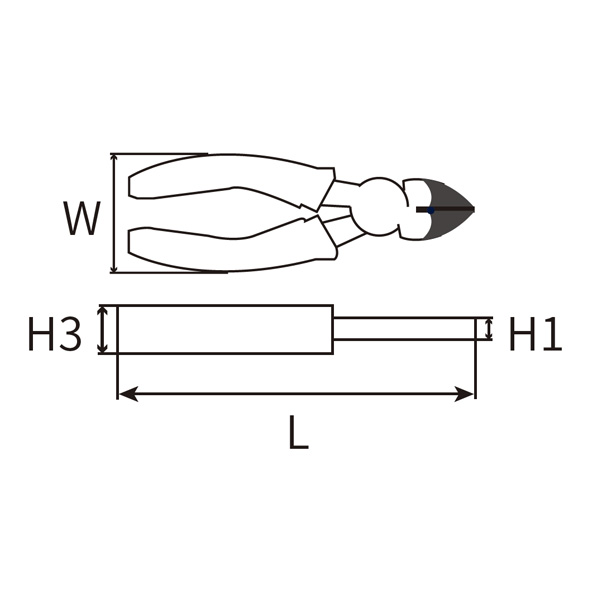 Great Wall Industrial-Grade Japanese-Style Diagonal Cutters Pliers，Labor-Saving